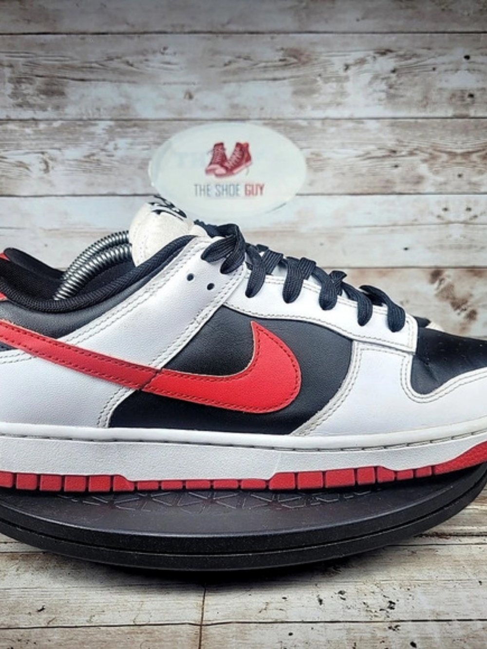 Nike Dunk Low Men's Size 10 White Black Red Athletic Shoes